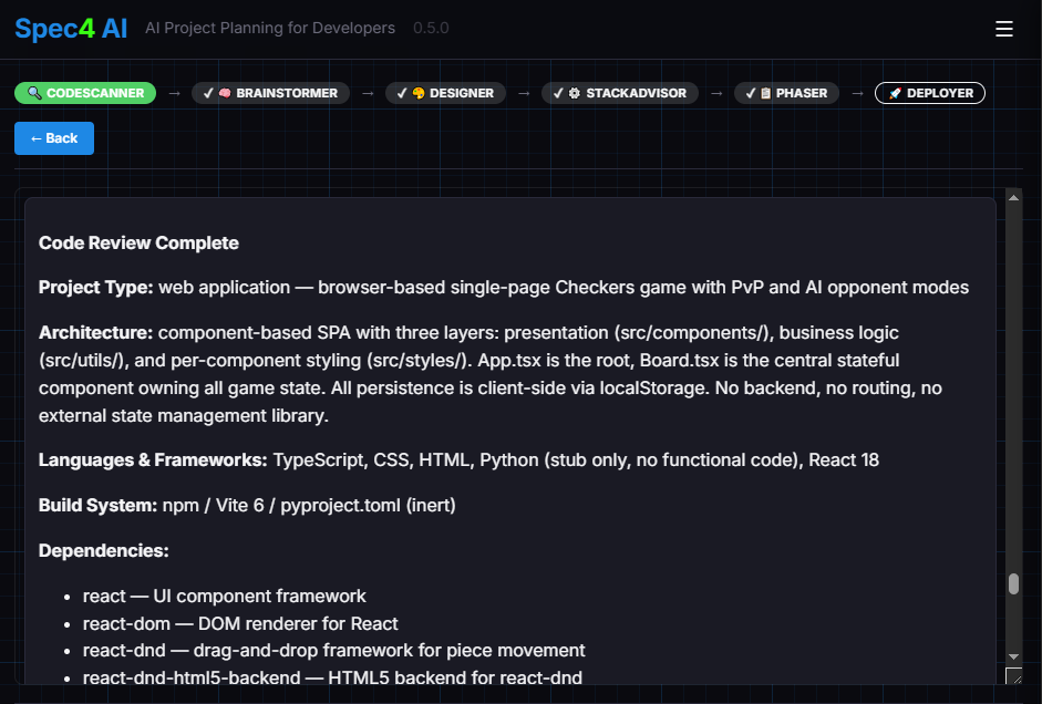 CodeScanner code review output